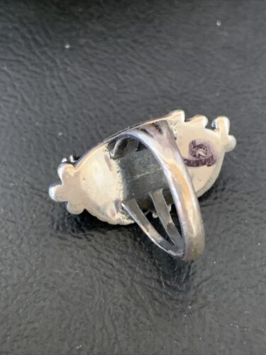 Navajo Purple Spiny Oyster Ring | Sterling Silver | Sz 6 | Authentic Native American Handmade | 3478