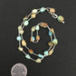 Liquid Silver Heishi Turquoise Bead Necklace | 20" | Authentic Native American Handmade | 1091