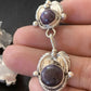 Navajo Purple Sugilite Post Dangle Earrings | Sterling Silver | Authentic Native American Handmade | 1590