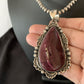 Navajo Purple Spiny Oyster Pendant Necklace | Sterling Silver | Authentic Native American Handmade | 11308