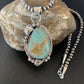 Men's Navajo Blue Dry Creek Turquoise Pendant Necklace | Sterling Silver | 12972