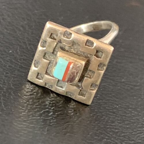 Navajo Blue Turquoise Sugilite Inlay Ring | Sz 5.5 | Sterling Silver | Authentic Native American Handmade | 13145 - Masha USA