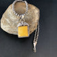 Navajo Bumblebee Jasper Pendant Necklace | Sterling Silver | Authentic Native American Handmade | 13624