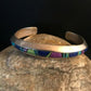Men's Navajo Sterling Silver Inlay Bracelet | Turquoise Sugilite Lapis | Authentic Native American Handmade | 11703