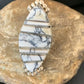 Navajo White Buffalo Turquoise Inlay Ring | Sterling Silver | Sz 9 | Authentic Native American Handmade | 12173