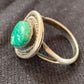 Native American Turquoise Navajo Old Pawn Ring | Sterling Silver | Sz 8.75 | 4714