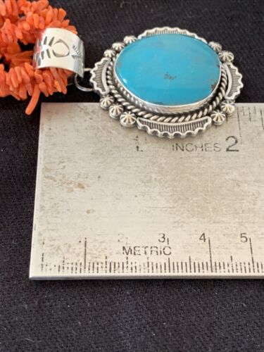 Navajo Sterling Silver Coral Bead Necklace | Turquoise Pendant | Multi-Strand 21" | 00766
