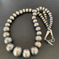 Navajo Pearls Sterling Silver Bead Necklace | 18" Length | 92118