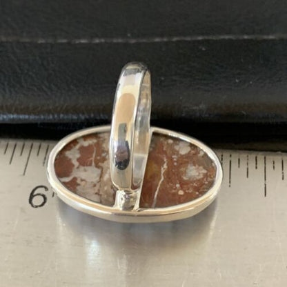 Native American Women's Navajo Wild Horse Turquoise Ring | Sterling Silver | Sz 8.5 | 10493