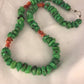 Spiny Green Magnesite Navajo Sterling Silver Necklace | 20" | Southwestern Handmade | 8069