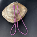 Handmade Sterling Silver Heishi Beads Earrings with Purple Sugilite | 5" | 13501