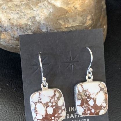 Southwestern Women's Navajo Wild Horse Earrings | Sterling Silver | Authentic Native American Handmade | 12783