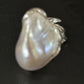 Women's White Baroque Pearl Adjustable Ring | Sterling Silver | Sz 7.5 | 14262