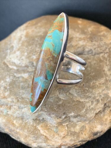 Navajo Arizona Turquoise Ring | Sterling Silver | Sz 9 | Authentic Native American Handmade | 723