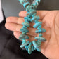 Navajo Pearl Graduated Sterling Silver Necklace with Natural Blue Turquoise | Authentic Native American | 22" | 10460