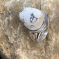 Navajo White Buffalo Turquoise Ring | Sterling Silver | Sz 9.5 | Authentic Native American Handmade | 1445