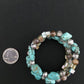 Native American Navajo Turquoise Bracelet | Stainless Steel Memory Wire | 1318