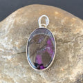 Navajo Purple Sugilite Pendant | Sterling Silver | 1.50" | Authentic Native American Handmade | 10933