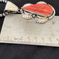 Navajo Spiny Oyster Pendant Necklace | Sterling Silver Pearls | Authentic Native American Handmade | 4628