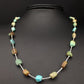Liquid Silver Heishi Turquoise Bead Necklace | 20" | Authentic Native American Handmade | 1091
