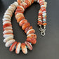 Navajo Turquoise & Red Spiny Oyster Necklace | Sterling Silver | Authentic Native American | Graduated | 22" | 10589