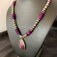 Navajo Purple Sugilite Pendant with Pearls | Sterling Silver Necklace | Authentic Native American Handmade | 4832
