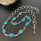Native American Blue Turquoise Topaz Necklace | Sterling Silver | 20" | Multi-Stone | 10515