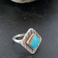 Navajo Blue Turquoise Ring | Sterling Silver | Sz 6.5 | Authentic Native American Handmade | 10776