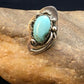 Navajo Turquoise Ring by Yazzie Platero | Sterling Silver | Sz 7.25 | Authentic Native American Handmade | 2510