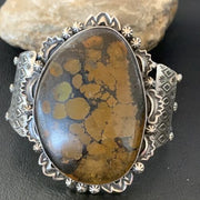 Navajo Green Turquoise Cuff Bracelet | Sterling Silver | Authentic Native American Handmade | 2048