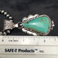 Men's Royston Turquoise Pendant | Sterling Silver Navajo Pearl Necklace | Authentic Native American Handmade | 2525