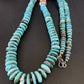 Navajo Natural Turquoise & Spiny Oyster Necklace | Sterling Silver | Authentic Native American | 32" | 13248