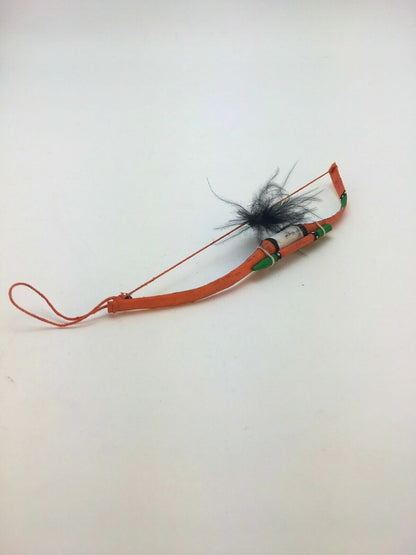 Navajo Handmade Car Charm Mirror Dangler | Bow Model | 6.5" | 8895 - Masha USA
