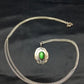 Navajo Green Turquoise Pendant Necklace | Sterling Silver | Native American Handmade | 19" | 8956