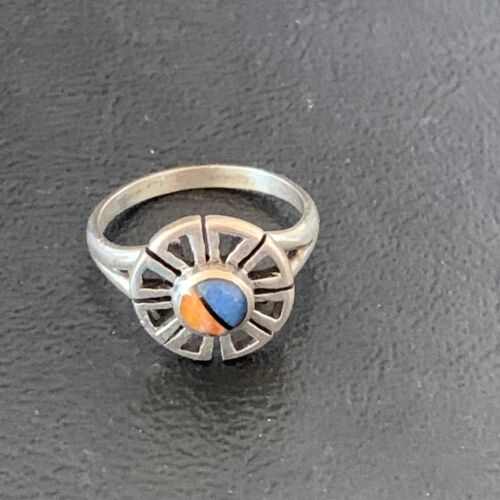 Native American Women's Navajo Blue Lapis Spiny Inlay Ring | Sz 6.5 | 11196