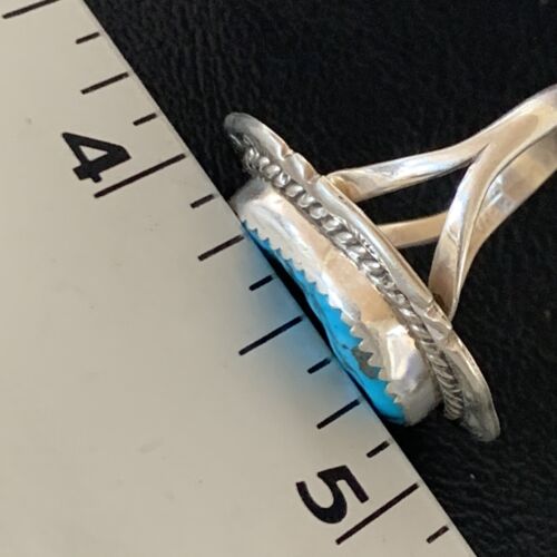 Navajo Blue Kingman Turquoise Ring | Sterling Silver | Sz 7 | Authentic Native American Handmade | 12957