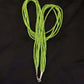 Native American Green Gaspeite Tube Heishi Necklace | 5 Strand | Sterling Silver | 19" | 10258