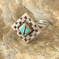 Native American Women's Navajo Blue Kingman Turquoise Inlay Ring | Sz 7 | 13173