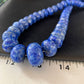 Native American Blue Denim Lapis Bead Necklace | Sterling Silver Heishi | 20" | 13974