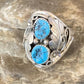 Navajo Kingman Turquoise Multi-Stone Ring | Authentic Native American Sterling Silver | Sz 11 | 14178