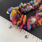 Native American Santo Domingo Mixed Color Shell Bead Necklace | 34" | 12002