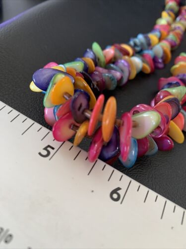 Native American Santo Domingo Mixed Color Shell Bead Necklace | 34" | 12002 - Masha USA