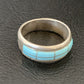 Navajo Blue Turquoise Inlay Band Ring | Sz 6 | Authentic Native American Handmade | 12394