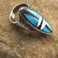 Native American Women's Navajo Opal Turquoise Inlay Ring | Sterling Silver | Sz 6 | 01601