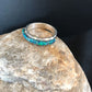Southwestern Navajo Blue Opal Inlay Ring | Sterling Silver | Sz 9.5 | Authentic Native American Handmade | 10612
