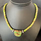 Navajo Green Gaspeite Turquoise Pendant | Sterling Silver | Authentic Native American Handmade | 13913