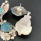 Handmade Navajo Spiderweb Turquoise Dangle Earrings | Sterling Silver Post | Authentic Native American | 1482