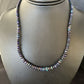 Native American Blue Opal Necklace | Sterling Silver | Navajo Handmade | 18" | 14534