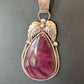 Navajo Purple Spiny Oyster Pendant | Sterling Silver | Authentic Native American Handmade | 00802