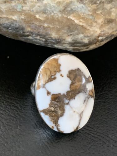 Navajo Wild Horse Turquoise Ring | Sz 8.5 | Sterling Silver | Authentic Native American Handmade | 10492